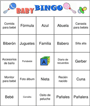 Tarjeta de muestra: Baby Shower Bingo Neutral